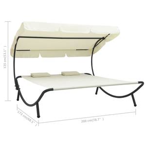 Chaise longue 3005034 Blanc crème