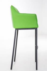 Tabouret de bar DAMASO Lot de 2 Vert - Noir