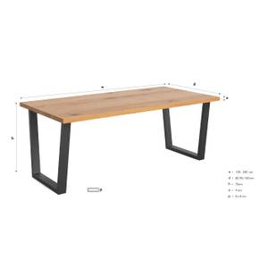 Erant-Tisch mit Holzplatte 90 x 180 cm