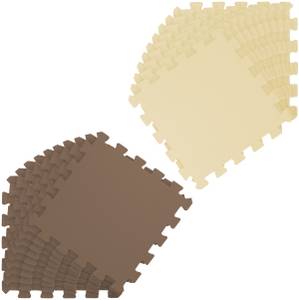 Baby Spielmatte Luna 18-tlg. Beige - Braun