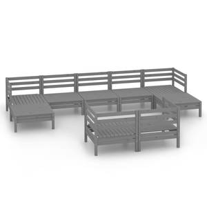 Garten-Lounge-Set Grau - Massivholz - Holzart/Dekor - 64 x 29 x 64 cm