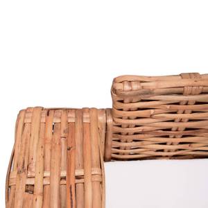 Ensemble de canapés(lot de 2) 298259-2 Marron - Rotin - Bois massif - Bois/Imitation - 195 x 67 x 80 cm