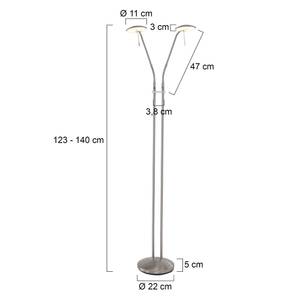 Lampadaire Zenith LED Acier - 2 ampoules