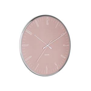 Horloge murale Dragonfly Rose foncé - Verre - 40 x 40 x 4 cm