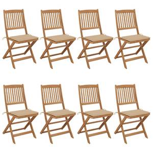 Gartenstuhl 3012935-2 (8er Set) Beige - Breite: 48 cm