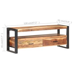 TV-Möbel 321551 Braun - Massivholz - Holzart/Dekor - 35 x 45 x 120 cm