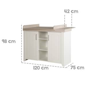 Set de chambre bébé Felicia 2 pcs Blanc - Bois manufacturé