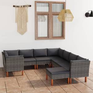 Garten-Sofa-Set (9-teilig) 3009634-20 Grau