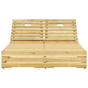 Gartenliege 3008953 Schwarz - Massivholz - Holzart/Dekor - 135 x 75 x 198 cm