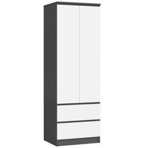 Kleiderschrank S60 2T 2S CLP Grau - Weiß