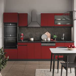 Küchenzeile R-Line Anthrazit - Rot