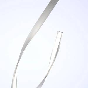 Stehleuchte Linda Aluminium / Plexiglas - 1 ampoule - Argenté