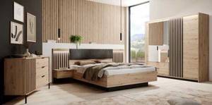 Schlafzimmer-Set TALLY Braun - Holzwerkstoff - 620 x 210 x 210 cm