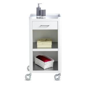 Rollschrank, Bad und Haus, Weiß - Edelst Weiß - Metall - 42 x 83 x 32 cm