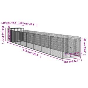 Hundehütte 3030300 Hellgrau - 110 x 813 cm