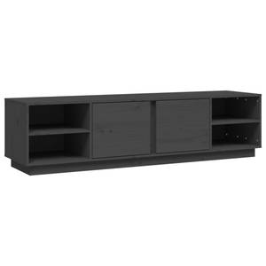 TV-Schrank D682 Grau - Massivholz - 40 x 40 x 156 cm