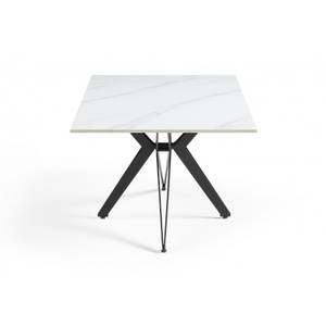 Table basse céramique blanc marbré Blanc - Céramique - 120 x 45 x 60 cm