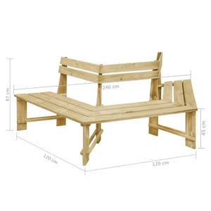 Banc de jardin 3000226 Largeur : 208 cm