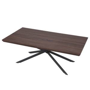 Table basse de salon Genk T577 Marron - Métal - En partie en bois massif - 110 x 40 x 60 cm