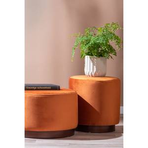 Pouf Wood Rim - Orange Orange - Textile - 55 x 30 x 55 cm