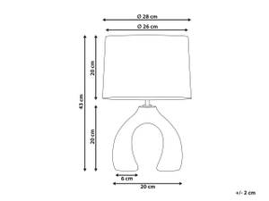 Lampe de table ABBIE Blanc - Jaune