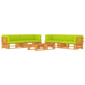 Paletten-Lounge-Set 3016503-4 (6-teilig) Hellgrün - Pinie Honig Dekor