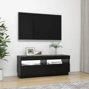 TV-Schrank mit LED-Leuchten D589 Schwarz