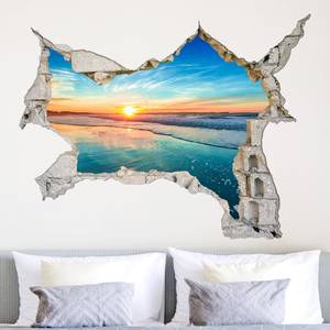 Wandtattoo - 3D Sonnenaufgang Meer 80 x 60 cm