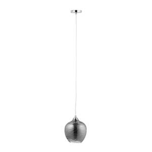 Lampe à suspension abat-jour en verre Noir - Verre - Matière plastique - 22 x 26 x 22 cm