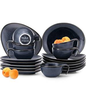 Espresso-Set TIME BLACK (18er-Set) Blau - Porzellan