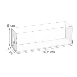 Schubladenbox aus Acryl 3er Set Kunststoff - 25 x 6 x 18 cm