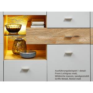 Vitrine Valente 2 Grau - Holzwerkstoff - Holzart/Dekor - 75 x 202 x 38 cm