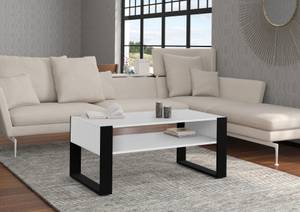 Table basse NUKA 110x60x48 Noir - Blanc