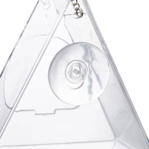 Lot de 2 mangeoires triangulaires Argenté - Matière plastique - 13 x 24 x 12 cm