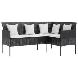 Garten-Lounge-Set 15er Set DE535 Schwarz - Rattan - 113 x 80 x 162 cm