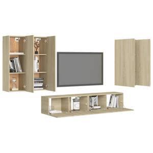 TV-Schrank 6er Set D173 Braun - Holzwerkstoff - 30 x 30 x 80 cm