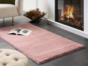 Tapis à poil long MIRPUR Rose foncé - 80 x 150 cm