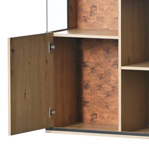 Highboard Helios Ⅱ Braun - Holzwerkstoff - Glas - Metall - 40 x 150 x 78 cm