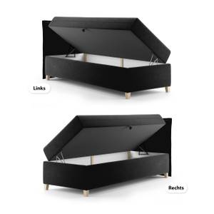 Boxspringbett Einzelbett Martines Mini Schwarz - Breite: 100 cm