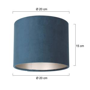 Abat-jour Kappen Bleu - Textile - 20 x 15 x 20 cm