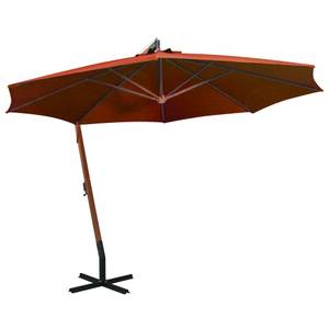 Parasol suspendu 3005780 Orange - Métal - Bois massif - 350 x 290 x 350 cm