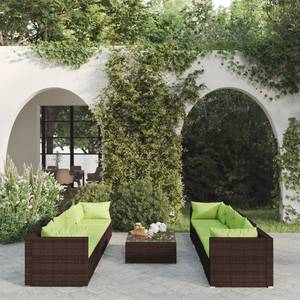 Salon de jardin (lot de 9) 3013630-12 Marron - Vert