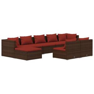 Garten-Lounge-Set (9-teilig) 3013634-8 Braun - Rot - Rotbraun