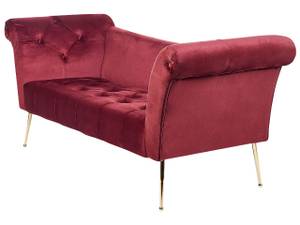 Chaise longue NANTILLY Doré - Rouge