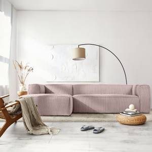 Ecksofa FEROX Pink - Armlehne beidseitig montierbar - Ecke davorstehend links - Ottomane davorstehend links