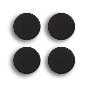 Magnet-Set, 4-tlg., extra stark Schwarz - Metall - 3 x 1 x 3 cm