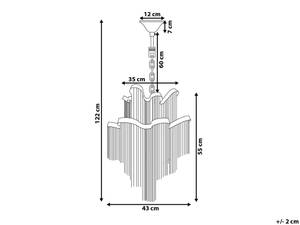 Lampe suspension MUCONE Argenté - Métal - 43 x 122 x 43 cm