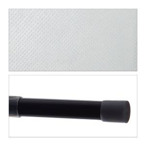 1 x Eckkleiderschrank aus Stoff weiß Schwarz - Weiß - Metall - Kunststoff - Textil - 100 x 169 x 83 cm