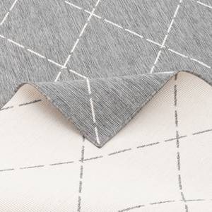 In-/Outdoor Teppich Newport Rauten Grau - Textil - 80 x 1 x 150 cm