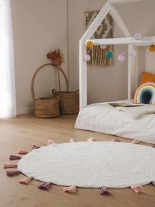 Tapis lavables pour enfants Malu Rose clair - 120 x 120 cm